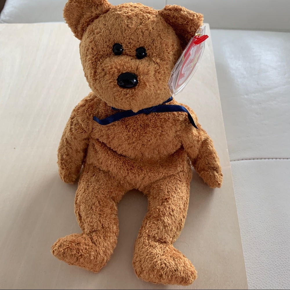Fuzz, Beanie Baby teddy bear in great condition